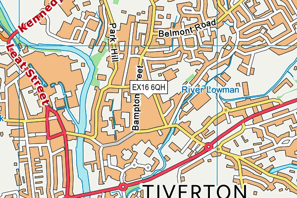 EX16 6QH map - OS VectorMap District (Ordnance Survey)