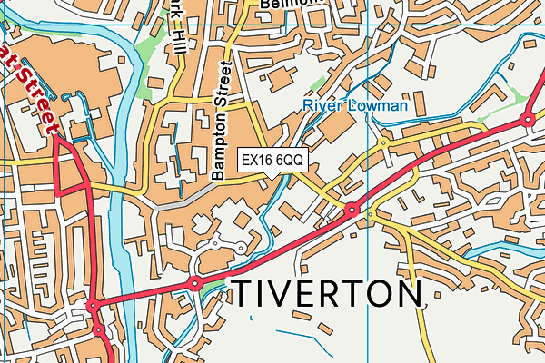 EX16 6QQ map - OS VectorMap District (Ordnance Survey)