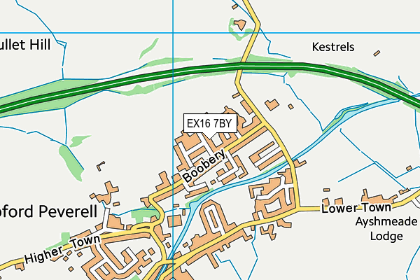 EX16 7BY map - OS VectorMap District (Ordnance Survey)