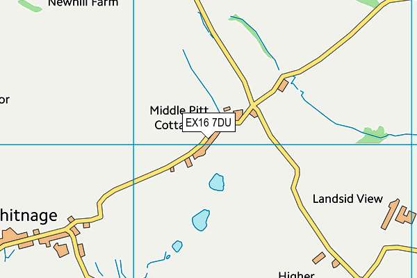 EX16 7DU map - OS VectorMap District (Ordnance Survey)