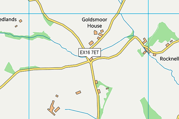 EX16 7ET map - OS VectorMap District (Ordnance Survey)