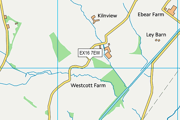 EX16 7EW map - OS VectorMap District (Ordnance Survey)