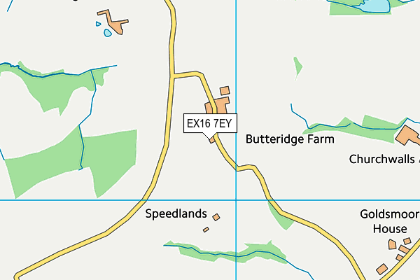 EX16 7EY map - OS VectorMap District (Ordnance Survey)