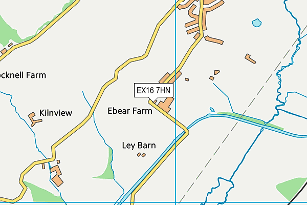 EX16 7HN map - OS VectorMap District (Ordnance Survey)