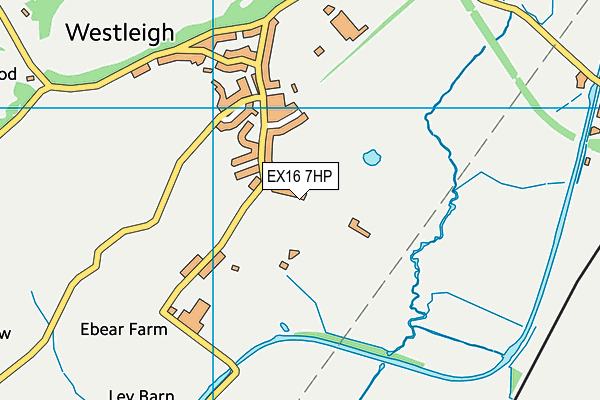 EX16 7HP map - OS VectorMap District (Ordnance Survey)