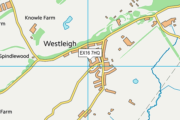 EX16 7HQ map - OS VectorMap District (Ordnance Survey)