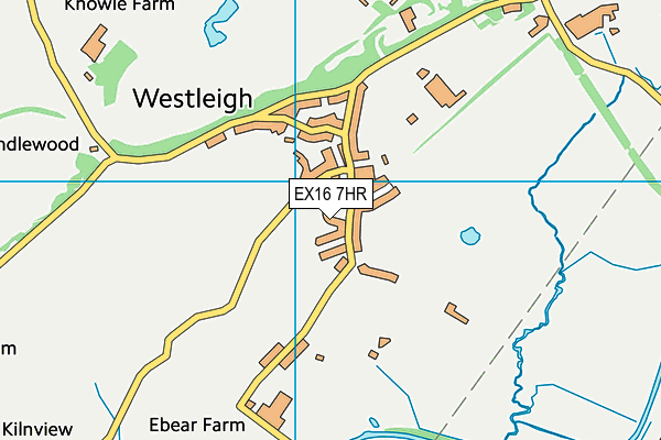 EX16 7HR map - OS VectorMap District (Ordnance Survey)