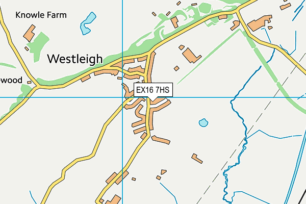 EX16 7HS map - OS VectorMap District (Ordnance Survey)