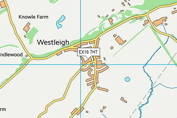 EX16 7HT map - OS VectorMap District (Ordnance Survey)