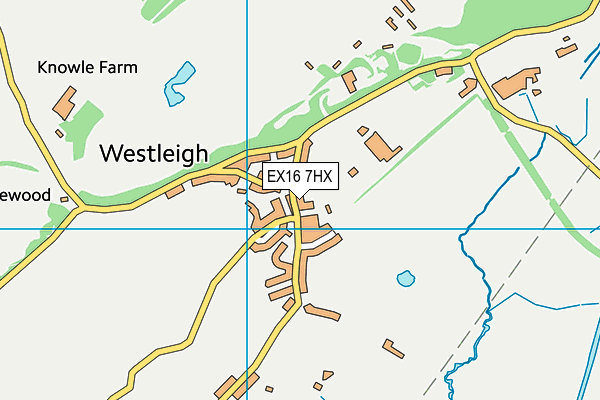EX16 7HX map - OS VectorMap District (Ordnance Survey)