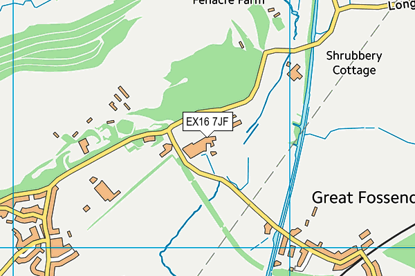 EX16 7JF map - OS VectorMap District (Ordnance Survey)