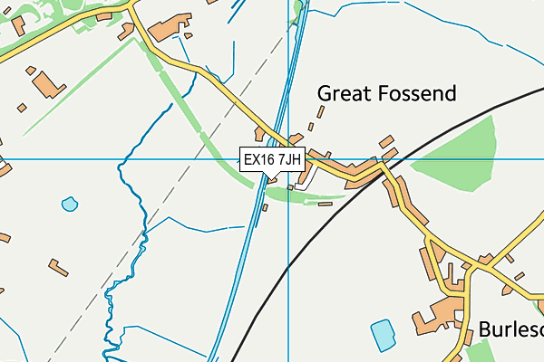EX16 7JH map - OS VectorMap District (Ordnance Survey)