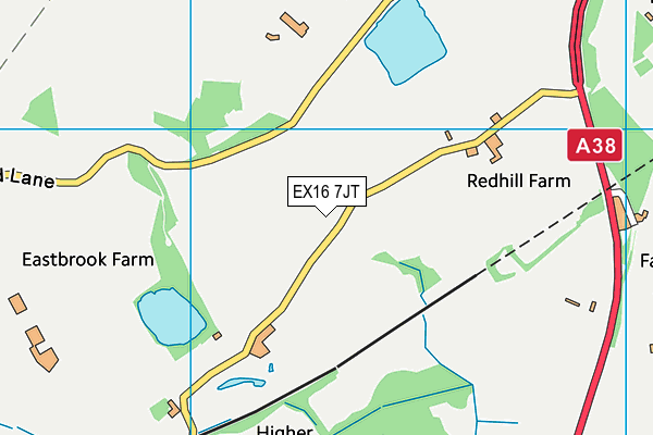 EX16 7JT map - OS VectorMap District (Ordnance Survey)