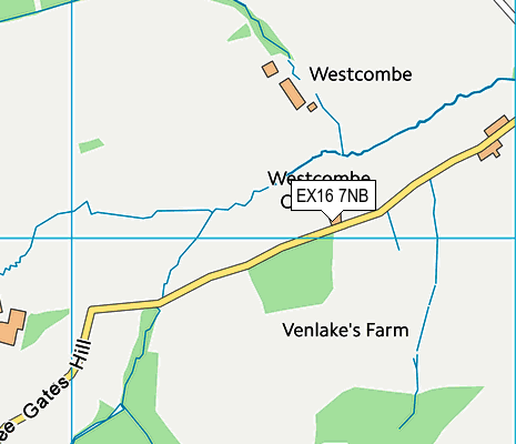 EX16 7NB map - OS VectorMap District (Ordnance Survey)