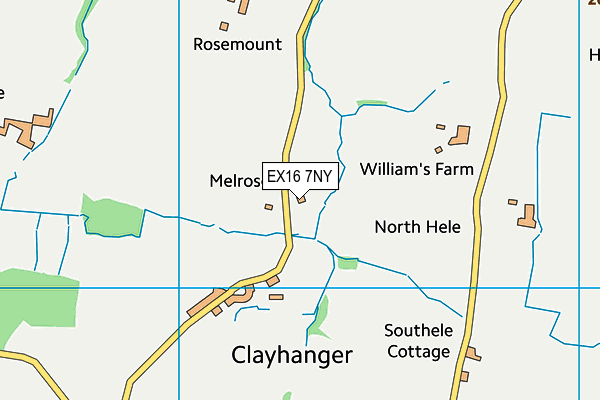 EX16 7NY map - OS VectorMap District (Ordnance Survey)