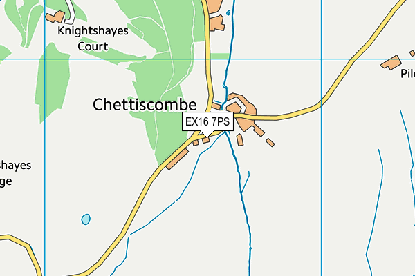 EX16 7PS map - OS VectorMap District (Ordnance Survey)