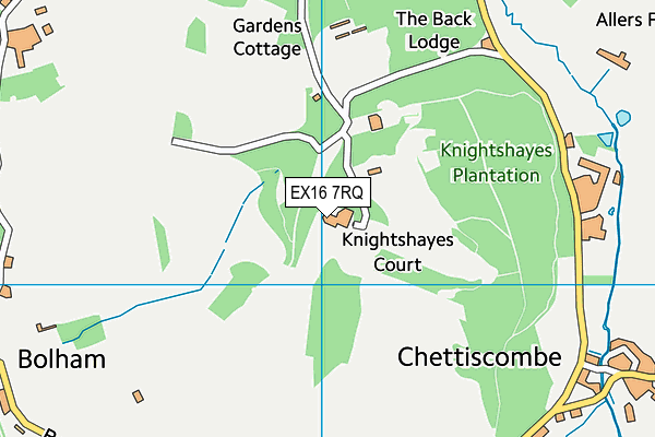 Heathcoat Cricket Ground map (EX16 7RQ) - OS VectorMap District (Ordnance Survey)