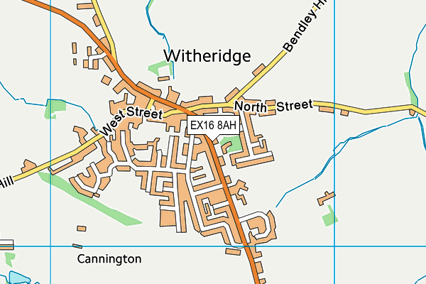 Witheridge Sports Field map (EX16 8AH) - OS VectorMap District (Ordnance Survey)