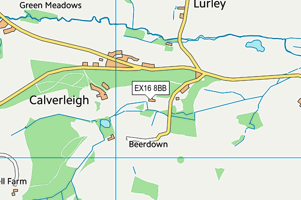 EX16 8BB map - OS VectorMap District (Ordnance Survey)