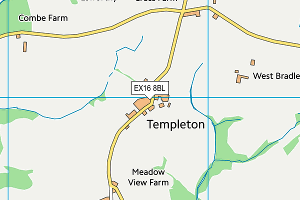 EX16 8BL map - OS VectorMap District (Ordnance Survey)