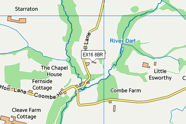 EX16 8BR map - OS VectorMap District (Ordnance Survey)