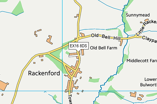 EX16 8DS map - OS VectorMap District (Ordnance Survey)