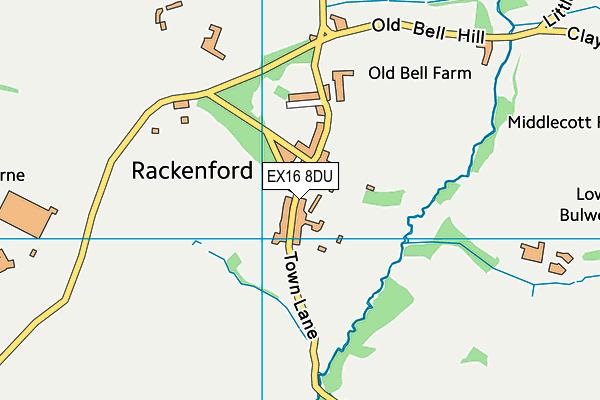 Rackenford Church of England Primary School map (EX16 8DU) - OS VectorMap District (Ordnance Survey)
