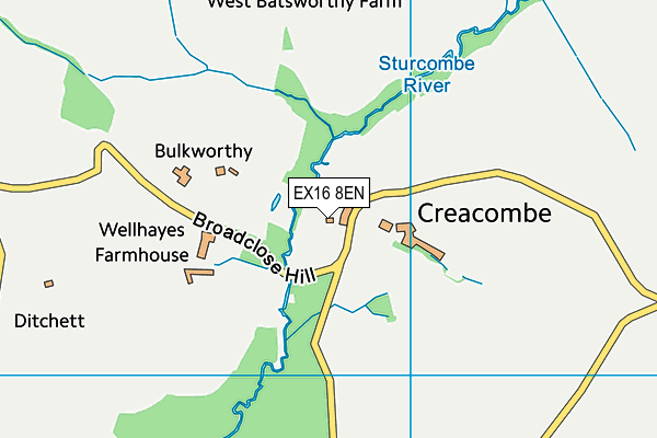 EX16 8EN map - OS VectorMap District (Ordnance Survey)