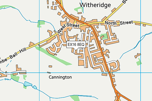 EX16 8EQ map - OS VectorMap District (Ordnance Survey)