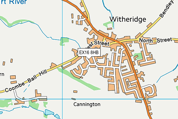 EX16 8HB map - OS VectorMap District (Ordnance Survey)