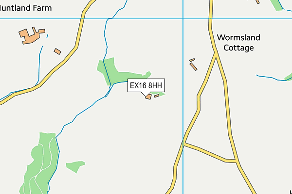 EX16 8HH map - OS VectorMap District (Ordnance Survey)