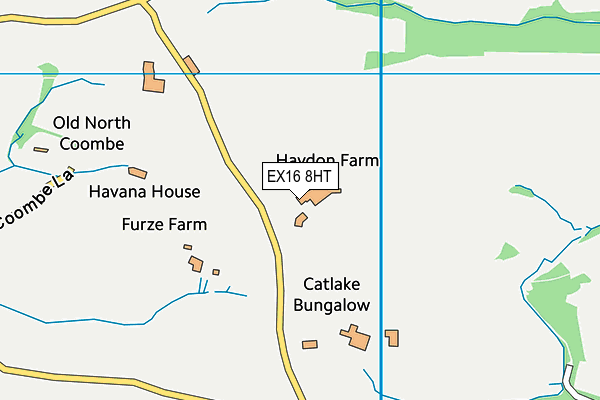 EX16 8HT map - OS VectorMap District (Ordnance Survey)