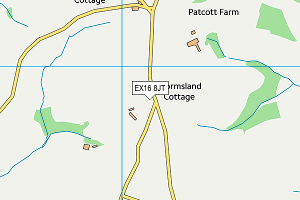 EX16 8JT map - OS VectorMap District (Ordnance Survey)