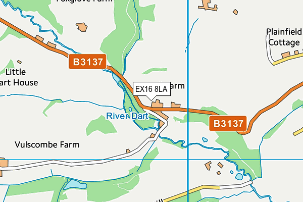 EX16 8LA map - OS VectorMap District (Ordnance Survey)