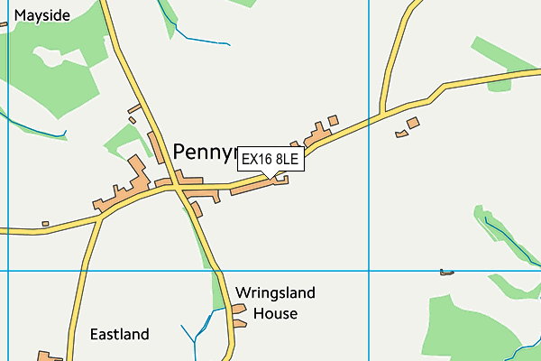 EX16 8LE map - OS VectorMap District (Ordnance Survey)