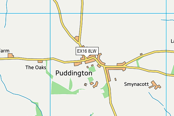 EX16 8LW map - OS VectorMap District (Ordnance Survey)