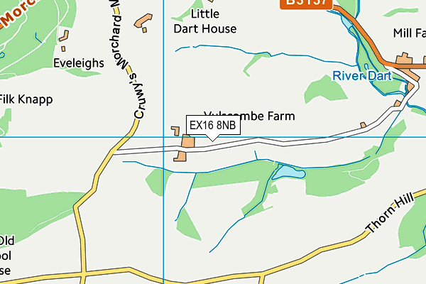 EX16 8NB map - OS VectorMap District (Ordnance Survey)