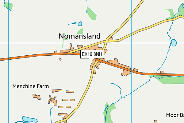 EX16 8NH map - OS VectorMap District (Ordnance Survey)