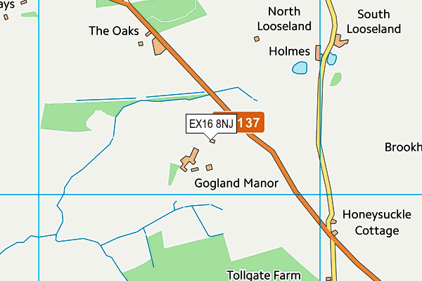 EX16 8NJ map - OS VectorMap District (Ordnance Survey)