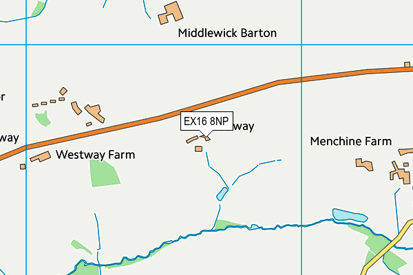 EX16 8NP map - OS VectorMap District (Ordnance Survey)