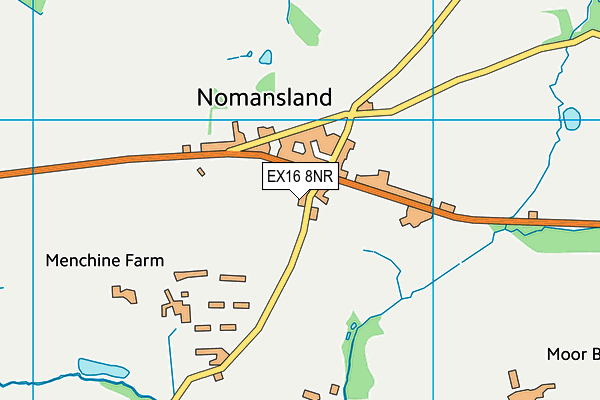 EX16 8NR map - OS VectorMap District (Ordnance Survey)