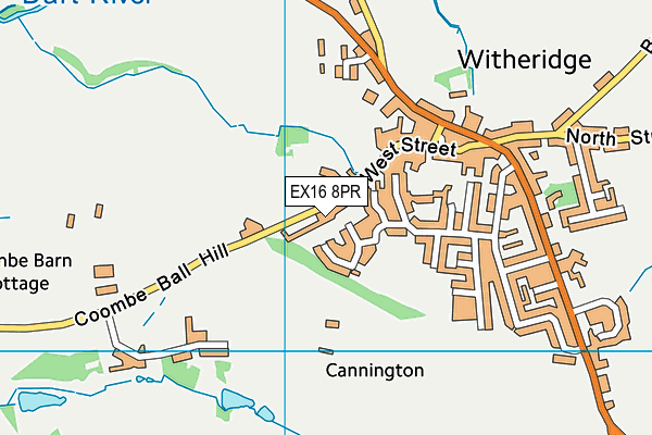 EX16 8PR map - OS VectorMap District (Ordnance Survey)