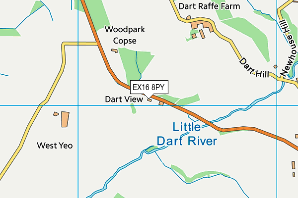 EX16 8PY map - OS VectorMap District (Ordnance Survey)