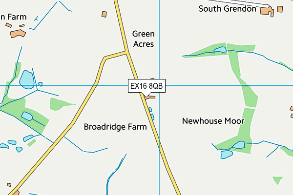 EX16 8QB map - OS VectorMap District (Ordnance Survey)