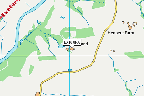 EX16 8RA map - OS VectorMap District (Ordnance Survey)