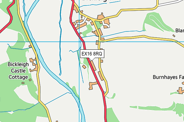EX16 8RQ map - OS VectorMap District (Ordnance Survey)