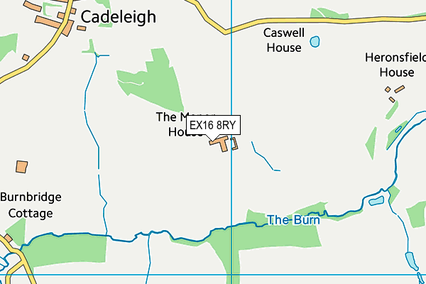 EX16 8RY map - OS VectorMap District (Ordnance Survey)