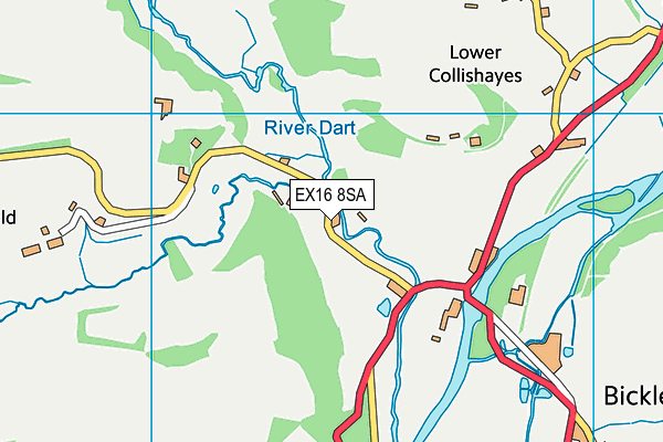 EX16 8SA map - OS VectorMap District (Ordnance Survey)