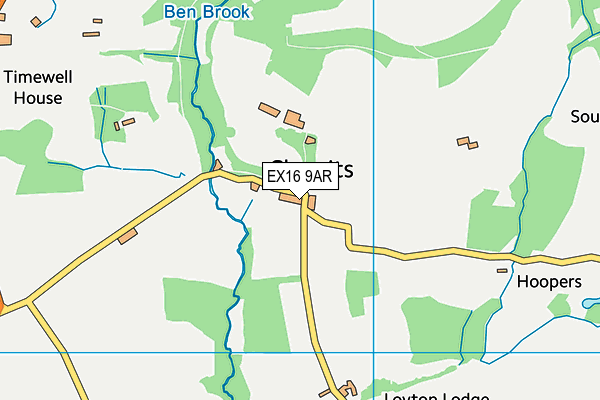 EX16 9AR map - OS VectorMap District (Ordnance Survey)