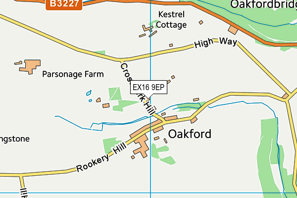 EX16 9EP map - OS VectorMap District (Ordnance Survey)